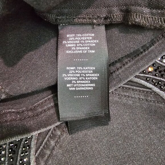 Harley Davidson Womens Sz M Winged Rhinestones Logo Zip-Front Denim Vest Black - Picture 12 of 14